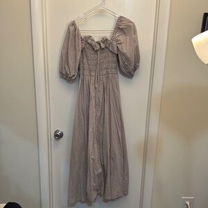 Elegant Gray Off-Shoulder Dress